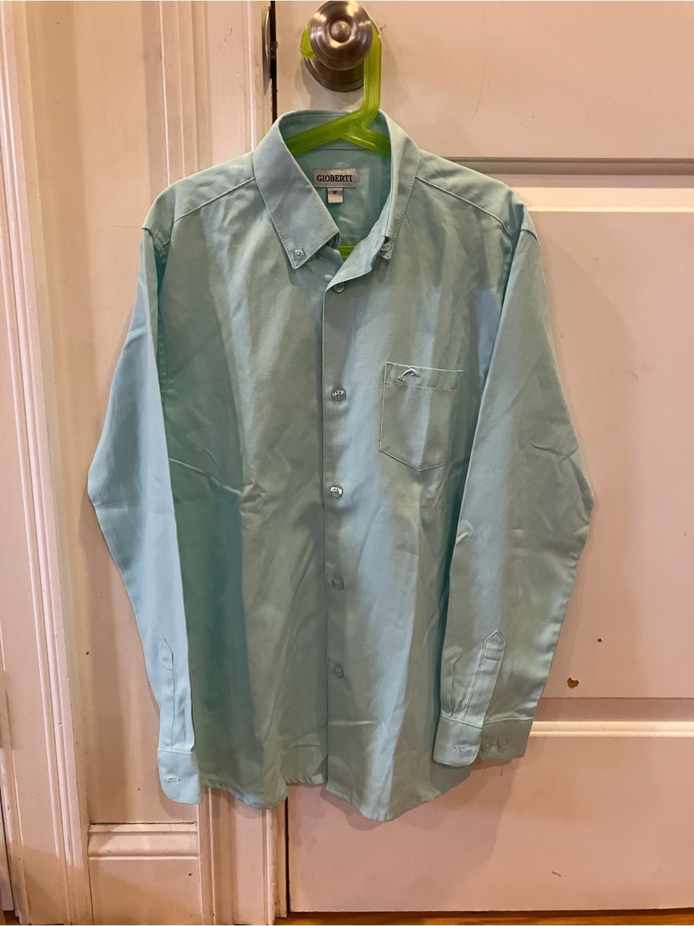 Gioberti Boys' Light Mint Green Button-Down Shirt
